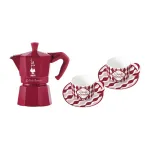 &bdquo;Bialetti Candyland&ldquo; komplekt: &bdquo;Moka Express 3TZ&ldquo; (150 ml), punane + 2 tassi