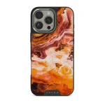 Pumpkin Spice - Orange iPhone 16 Pro Case, Elite Dark (MagSafe) / Silver