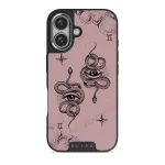 Gemini - iPhone 16 Plus Case, Elite Dark (MagSafe) / Silver / Pink