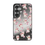 Maneki Neko - Samsung Galaxy S25 Plus Case, Elite Mirror Dark (Magnetic) / Silver