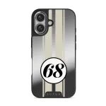 Classic Racing - iPhone 16 Case, Elite Mirror Dark (MagSafe) / Silver