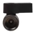 Alphacool 2-way ball valve, black nickel-plated - 17354
