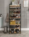 Mitmeotstarbeline riiul, Hanah Home, must, 46 x 128 x 18
