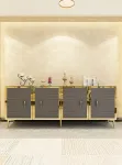 Konsool, Hanah Home, antratsiithall/kuldne, 180 x 75 x 32