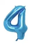 Folio balloon 100cm Number 4 Glossy Blue