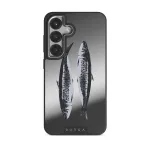 Sardinhas - Samsung Galaxy S25 Case, Elite Mirror Dark (Magnetic) / Silver