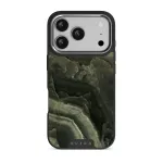 Misty Forest - Green Marble iPhone 17 Pro Case, Elite Dark (MagSafe) / Silver