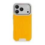 Canary Yellow - Snake Skin iPhone 17 Pro Case, Elite Light (MagSafe) / Silver