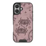 Cancer - iPhone 16 Plus Case, Elite Dark (MagSafe) / Silver / Pink