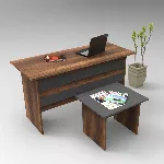 Kontorim&ouml;&ouml;bli komplekt, Hanah Home, p&auml;hkel Antratsiit, 140 x 73,8 x 60, cm