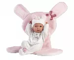Perfect baby doll 35 cm Bimba with a pink pillow