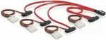 DeLOCK "Multilane" SAS-kaabel SFF-8087 > 4xSFF-8482 ja 4-poolne Molex toitekaabel, 50 cm