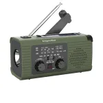 P&auml;ikeseenergiaga t&ouml;&ouml;tav raadio, kaasaskantav SOS-h&auml;daolukorra raadio, 5000 mAh v&auml;lisakku, taskulamp, d&uuml;namo, &bdquo;Kruger&Matz&ldquo;