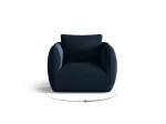 Velvet Armchair, "Nimes", 1 Seat, 95.5x87x80 Made in Europe