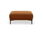 Velvet Pouf, "Lazio", 1 Seat, 100x70x46 Made in Europe