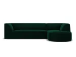 Velvet Modular Right Corner Sofa, "Siena", 4 Seats, 273x180x69 Made in Europe