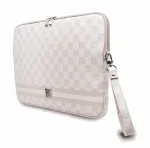 Checkered Pattern and Stripe Laptop Sleeve 13|14" Pink