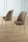 Toolikomplekt (6 osa), Hanah Home, Cappuccino, kuldne, 45 x 91 x 42