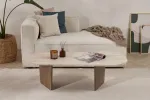 Kohvilaud, Hanah Home, travertiin, Venezia p&auml;hklipuu, 130 x 40 x 65