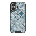 Tropical Oasis - Ornament iPhone 16 Plus Case, Elite Dark (MagSafe) / Silver