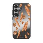 No Crumbs - Samsung Galaxy S25 Case, Elite Mirror Dark (Magnetic) / Silver