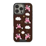 Cloud Hopping - iPhone 16 Pro Max Case, Elite Dark (MagSafe) / Silver