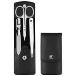 Zwilling Classic Inox reisikomplekt - nahast &uuml;mbris, 3 osa - must