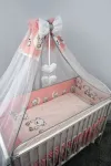 Bedding set - 6  parts - 120/90/360 - LEON - PINK