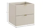 Comad Dalia Cashmere riputatav vannitoakapp kraanikausi alla, 50 cm, liivakarva