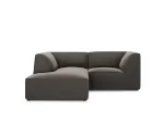 Velvet Modular Left Corner Sofa, "Siena", 3 Seats, 186x180x69 Made in Europe