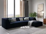 Velvet Modular Right Corner Sofa, "Siena", 4 Seats, 273x180x69 Made in Europe