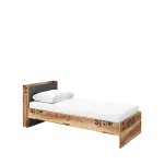 Liistudega voodi FARGO FG13CR, 90 cm, alpi kuusk/t&ouml;&ouml;tlemata teras