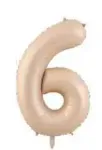 Folio balloon 100cm Number 6 Matte Beige