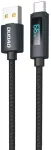 L7T USB-A to USB-C 66W with LED display 1m Black