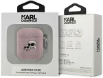 KLA2PGKCPP Embossed Karl and Choupette Heads Apple AirPods 1|2 Pink
