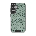 Mint Gelato - Dots Samsung Galaxy S25 Case, Elite Dark (Magnetic) / Silver
