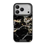 Make A Wish - Gold Marble iPhone 17 Pro Case, Elite Dark (MagSafe) / Silver