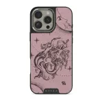 Virgo - iPhone 16 Pro Max Case, Elite Dark (MagSafe) / Silver / Pink