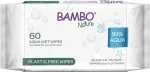 BAMBO Nature Aqua niisutatud salvr&auml;tikud, v&auml;rvainete ja l&otilde;hnaaineteta, tundlikule nahale, 60 tk.