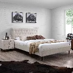 Voodi EMILIA 120x200cm koos madratsiga HARMONY TOP, beež