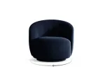 Swivel Velvet Armchair, "Savona", 1 Seat, 86x83x76.5 Made in Europe