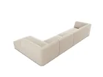 Velvet Modular Right Corner Sofa, "Siena", 5 Seats, 366x180x69 Made in Europe