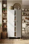 Mitmeotstarbeline kapp, Hanah Home, valge, 60 x 130 x 30