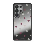 Tricked Me - Samsung Galaxy S25 Ultra Case, Elite Mirror Dark (Magnetic) / Silver
