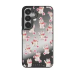 Maneki Neko - Samsung Galaxy S25 Case, Elite Mirror Dark (Magnetic) / Silver