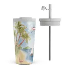 Escape - Travel Mug, 500 ml / Flap & Straw Set