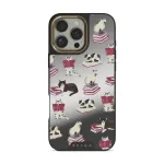 Curious Cat - iPhone 16 Pro Max Case, Elite Mirror Dark (MagSafe) / Gold