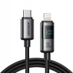 &bdquo;Joyroom&ldquo; USB-C &ndash; &bdquo;Lightning&ldquo; USB-kaabel, 1,2 m, must (6956116721374)