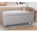 Pouf, Hanah Home, Rocio, helehall, 100 x 45 x 41