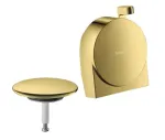 Hansgrohe Exafill S &ndash; vannitoa sissevoolu, sifoni ja &uuml;levoolu komplekt, poleeritud kuldne 58117990